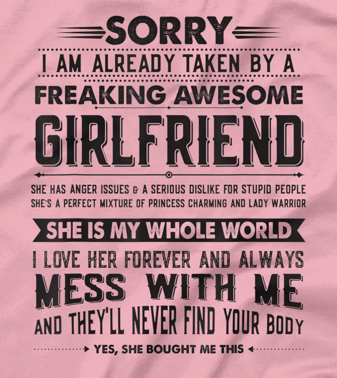 Womens Boyfriend Taken by a Freaking Awesome Girlfriend T-Shirt