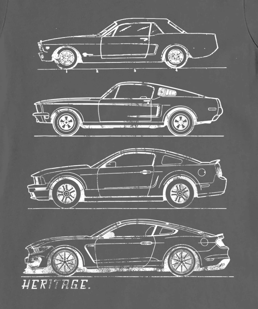 Classic Old School Muscle Car Evolution Heritage Design T-Shirt, Kid T-Shirt and Women T-Shirt