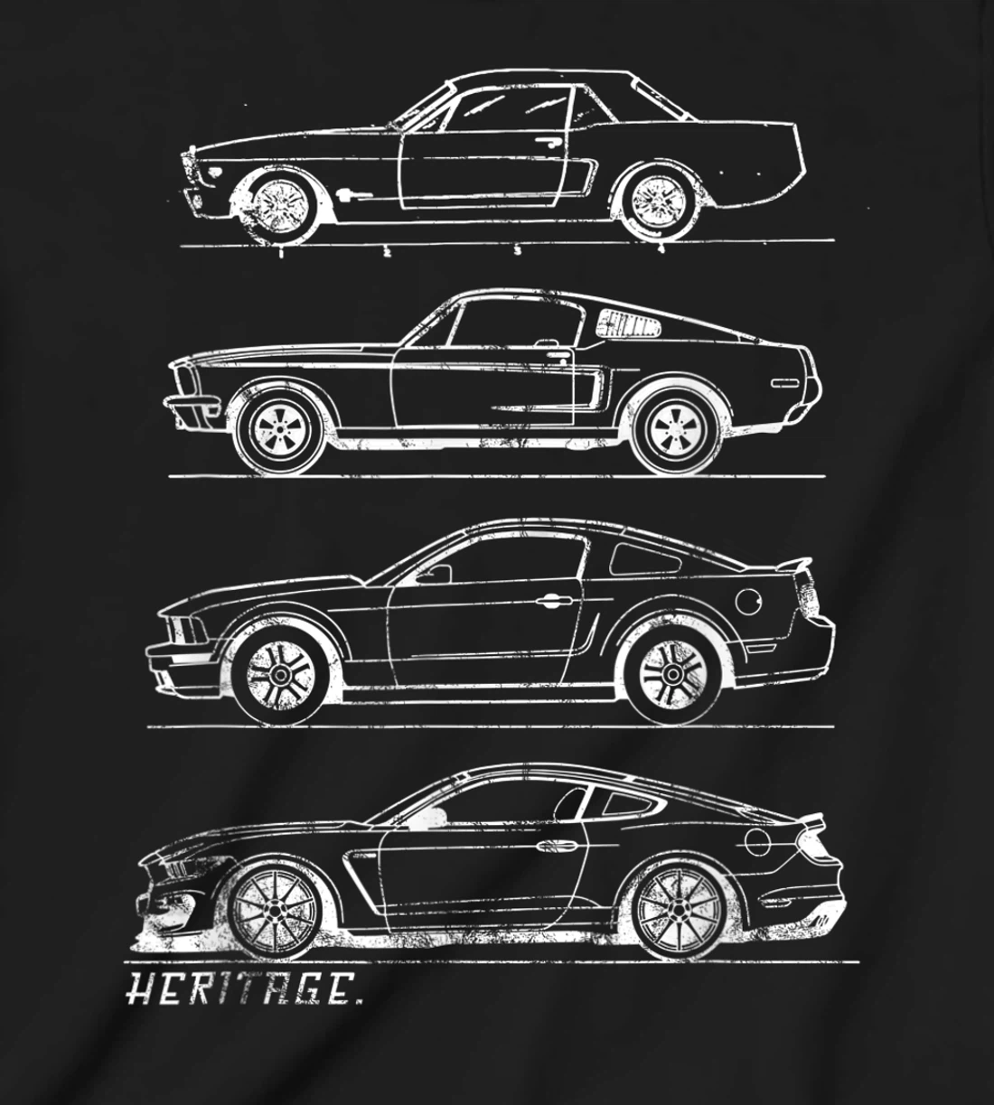Classic Old School Muscle Car Evolution Heritage Design T-Shirt, Kid T-Shirt and Women T-Shirt
