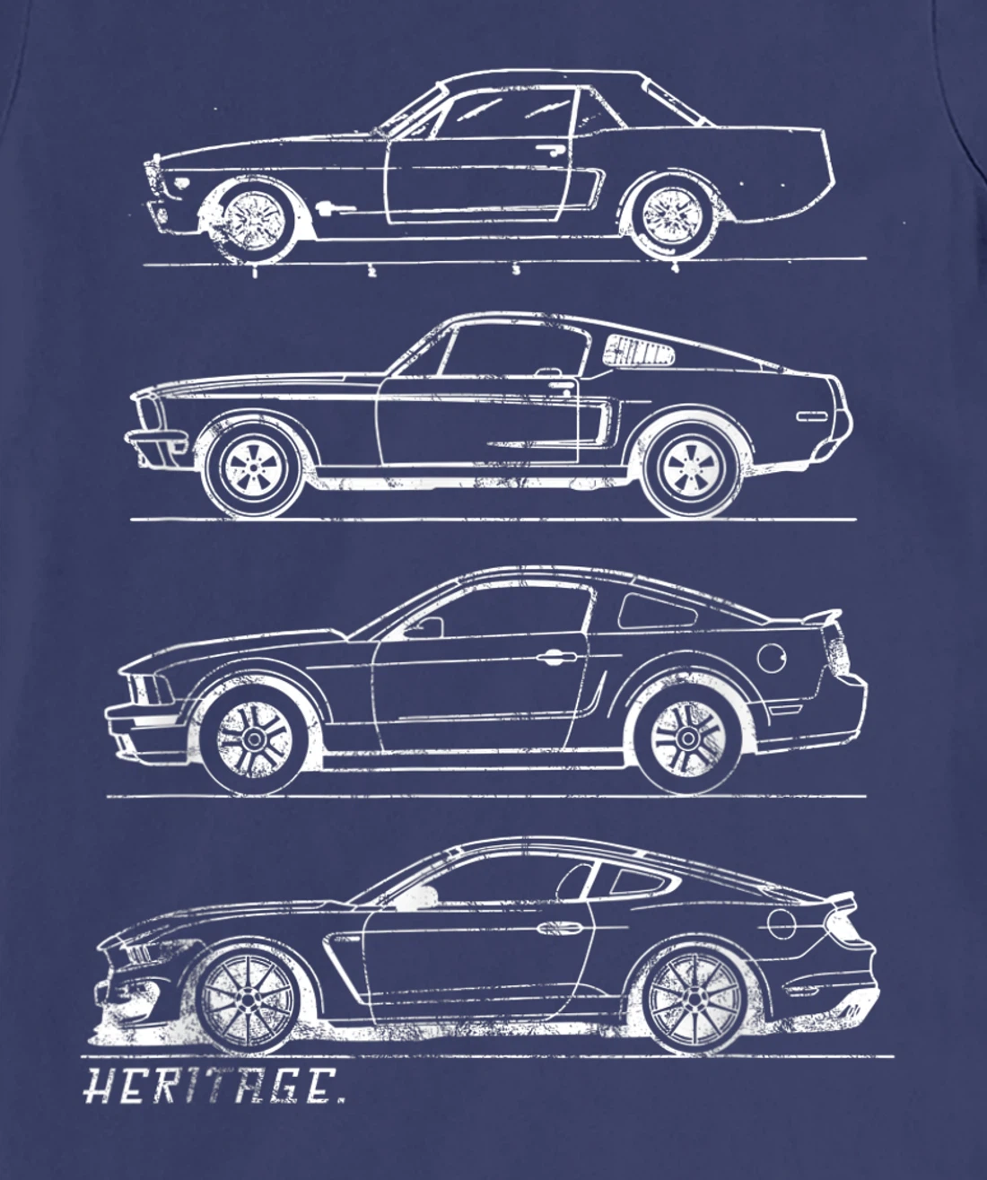 Classic Old School Muscle Car Evolution Heritage Design T-Shirt, Kid T-Shirt and Women T-Shirt