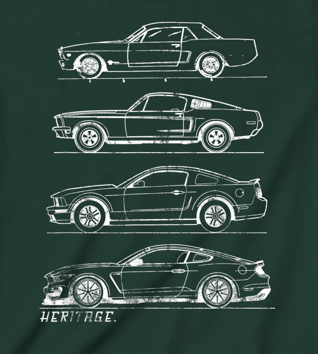 Classic Old School Muscle Car Evolution Heritage Design T-Shirt, Kid T-Shirt and Women T-Shirt