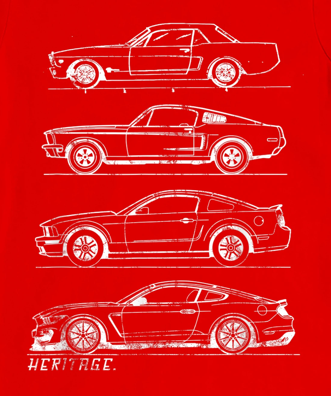 Classic Old School Muscle Car Evolution Heritage Design T-Shirt, Kid T-Shirt and Women T-Shirt