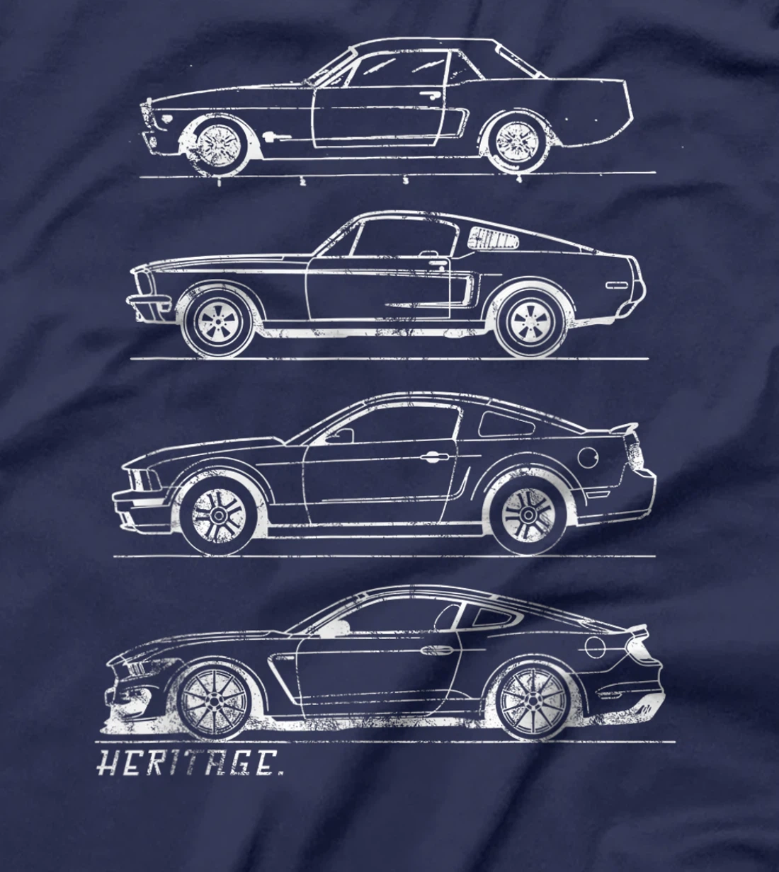 Classic Old School Muscle Car Evolution Heritage Design T-Shirt, Kid T-Shirt and Women T-Shirt