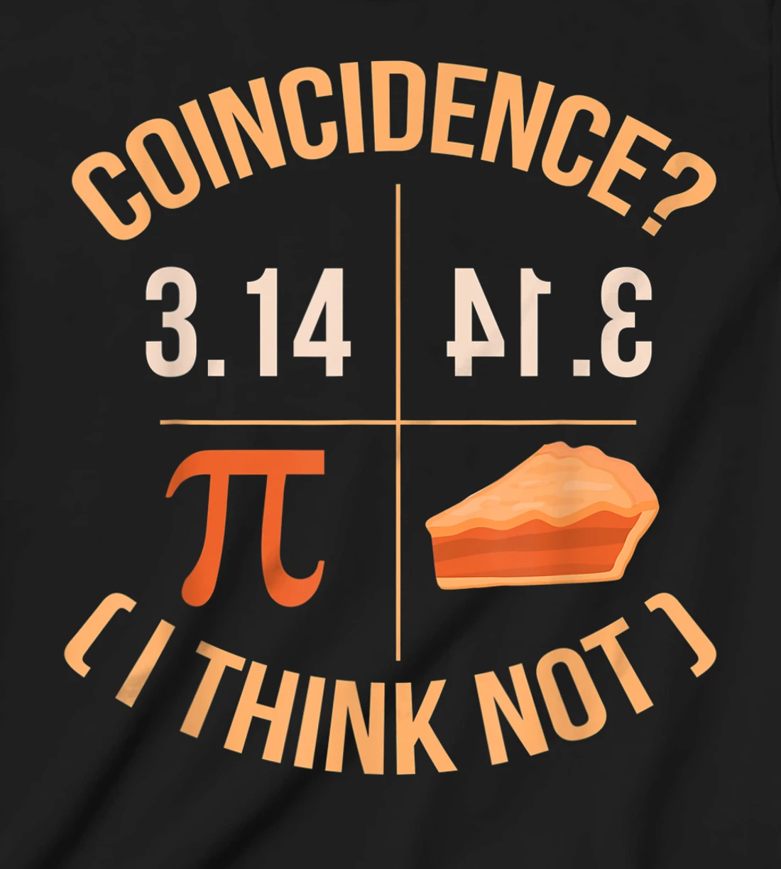 Coincidence I Think Not 3.14 Backwards is Pie Funny Pi Day T-Shirt, Kid T-Shirt and Women T-Shirt