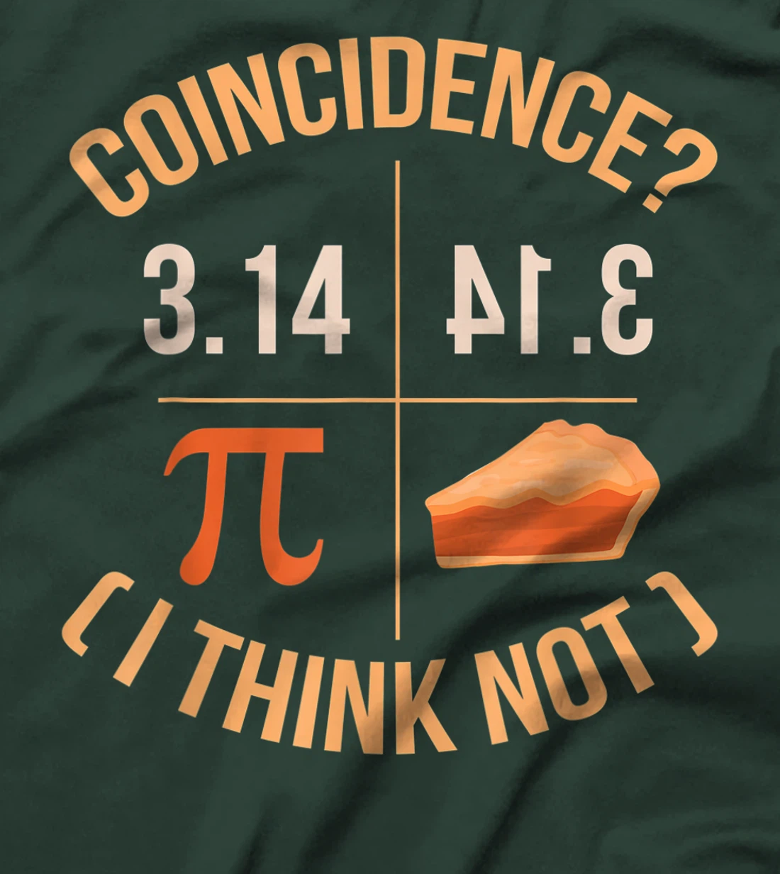Coincidence I Think Not 3.14 Backwards is Pie Funny Pi Day T-Shirt, Kid T-Shirt and Women T-Shirt