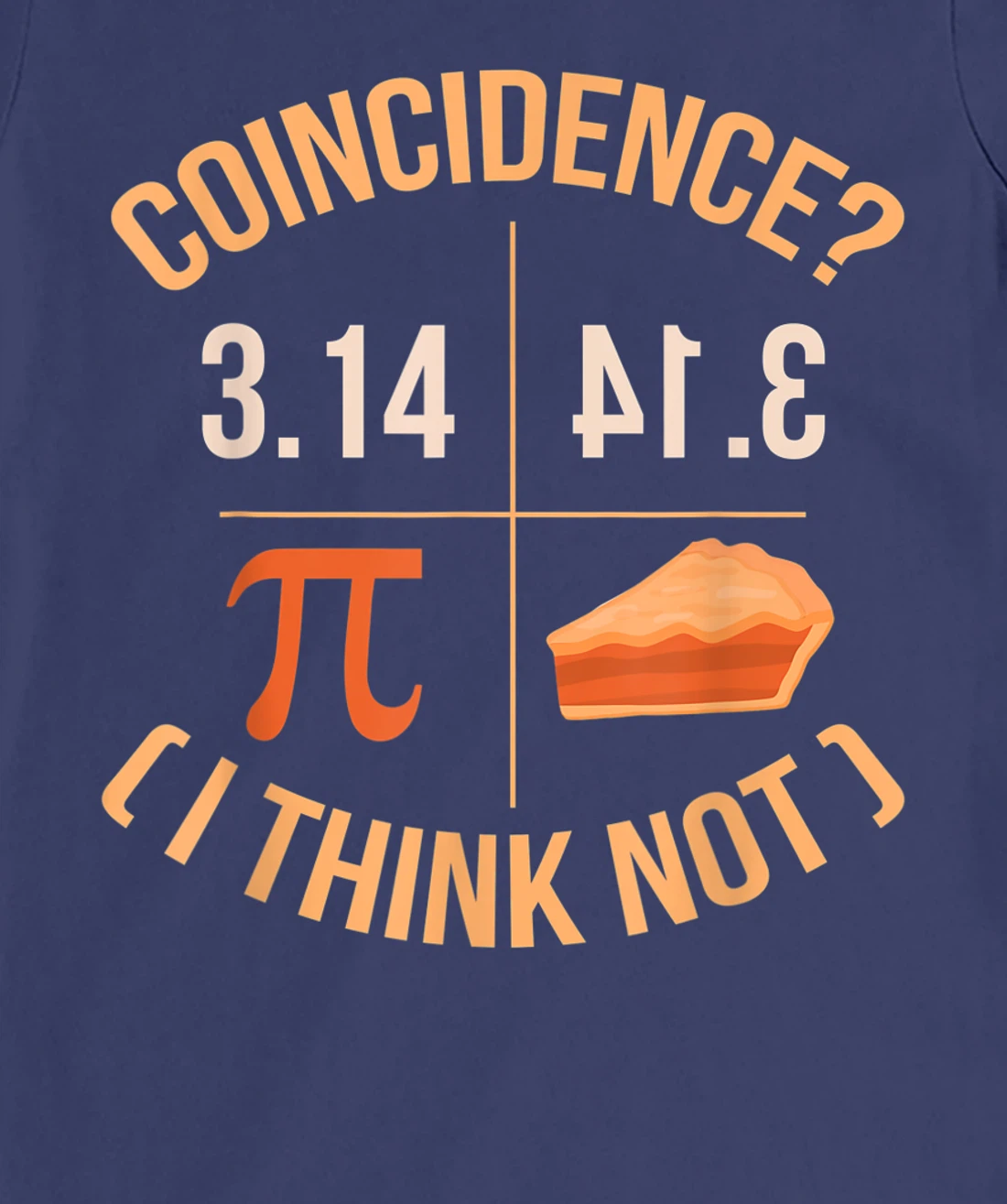 Coincidence I Think Not 3.14 Backwards is Pie Funny Pi Day T-Shirt, Kid T-Shirt and Women T-Shirt