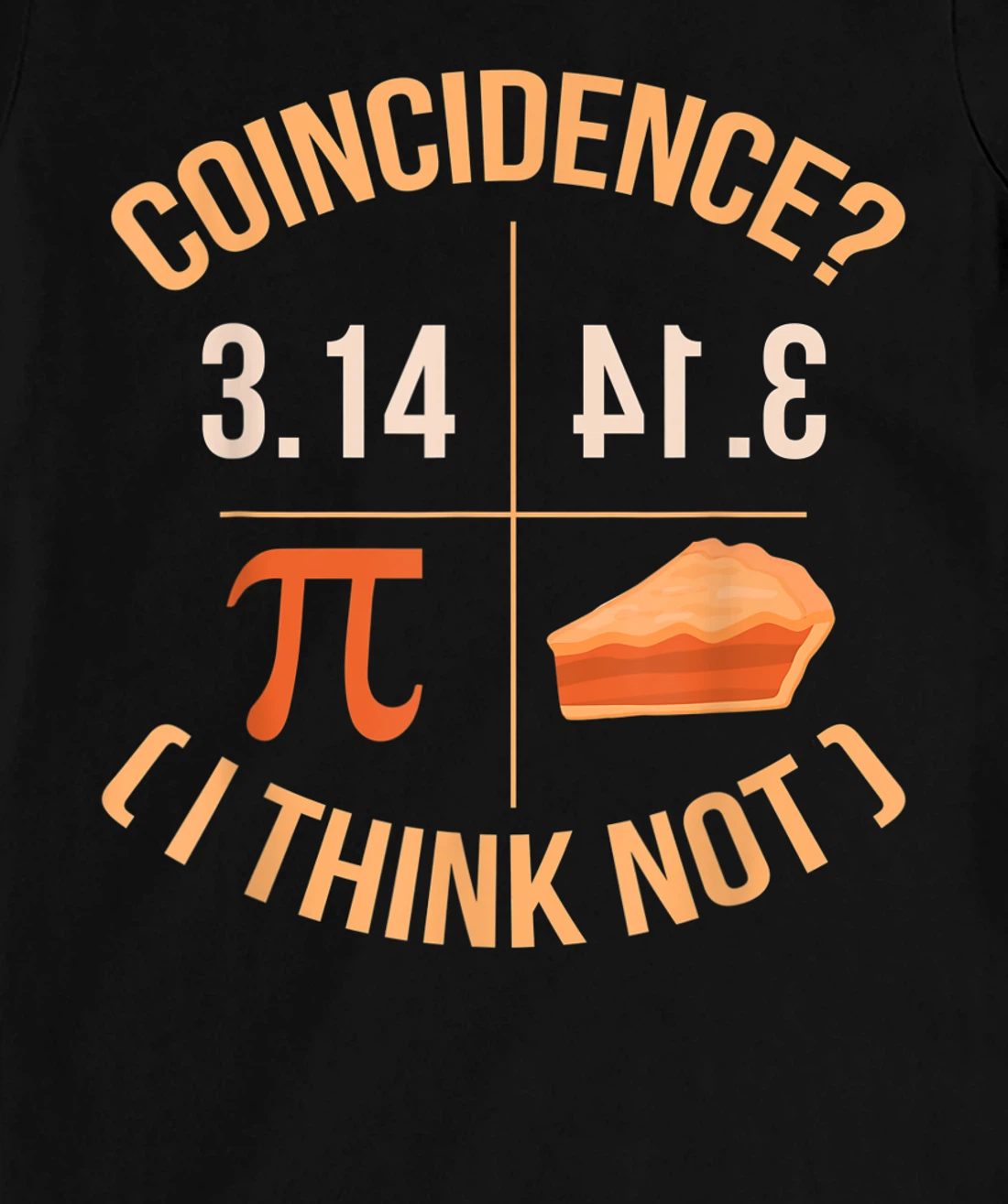 Coincidence I Think Not 3.14 Backwards is Pie Funny Pi Day T-Shirt, Kid T-Shirt and Women T-Shirt