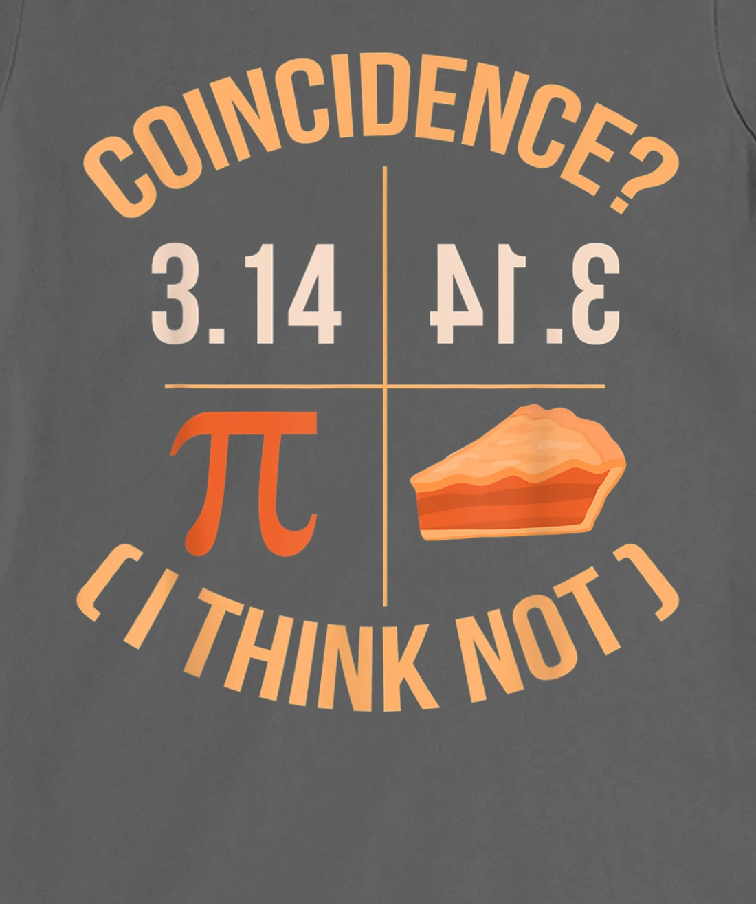 Coincidence I Think Not 3.14 Backwards is Pie Funny Pi Day T-Shirt, Kid T-Shirt and Women T-Shirt
