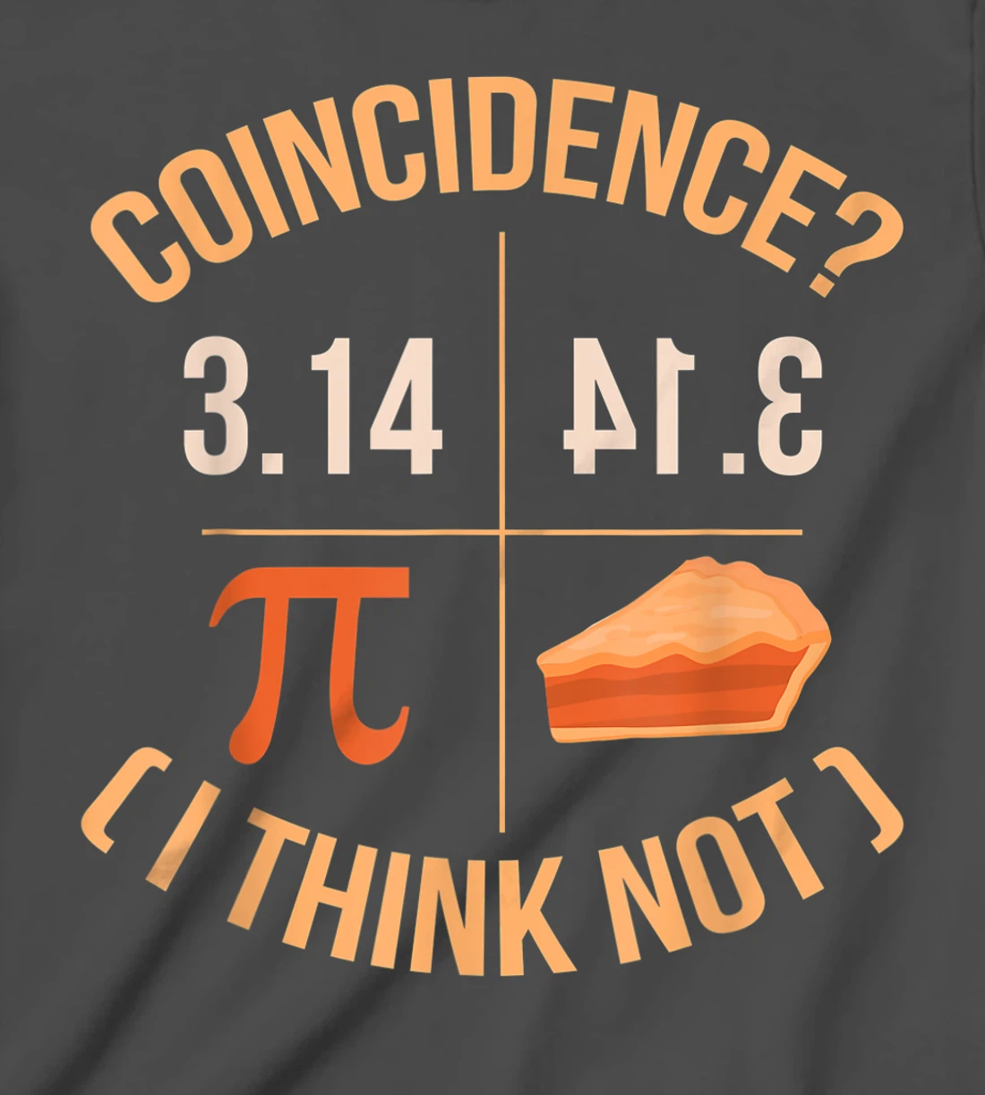 Coincidence I Think Not 3.14 Backwards is Pie Funny Pi Day T-Shirt, Kid T-Shirt and Women T-Shirt