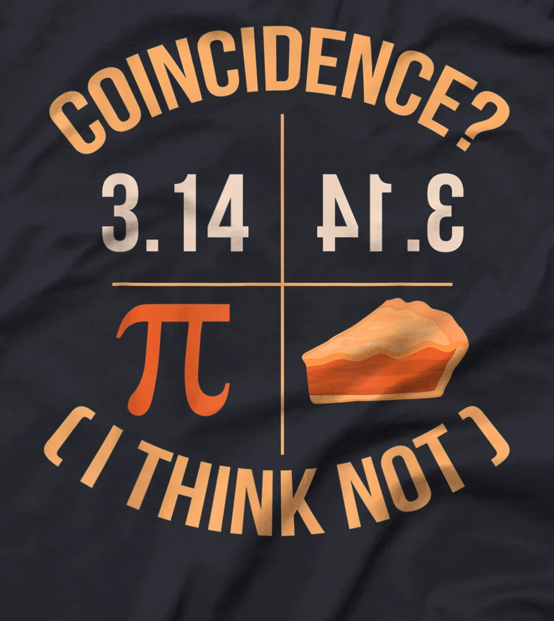 Coincidence I Think Not 3.14 Backwards is Pie Funny Pi Day T-Shirt, Kid T-Shirt and Women T-Shirt