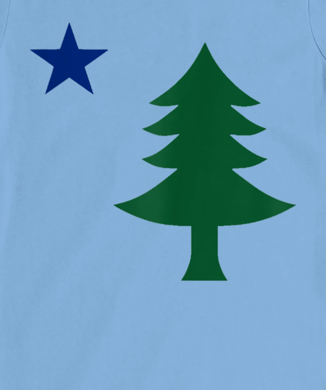 Womens 1901 Old First Flag of Maine Pine Tree and Star T-Shirt, Women T-Shirt
