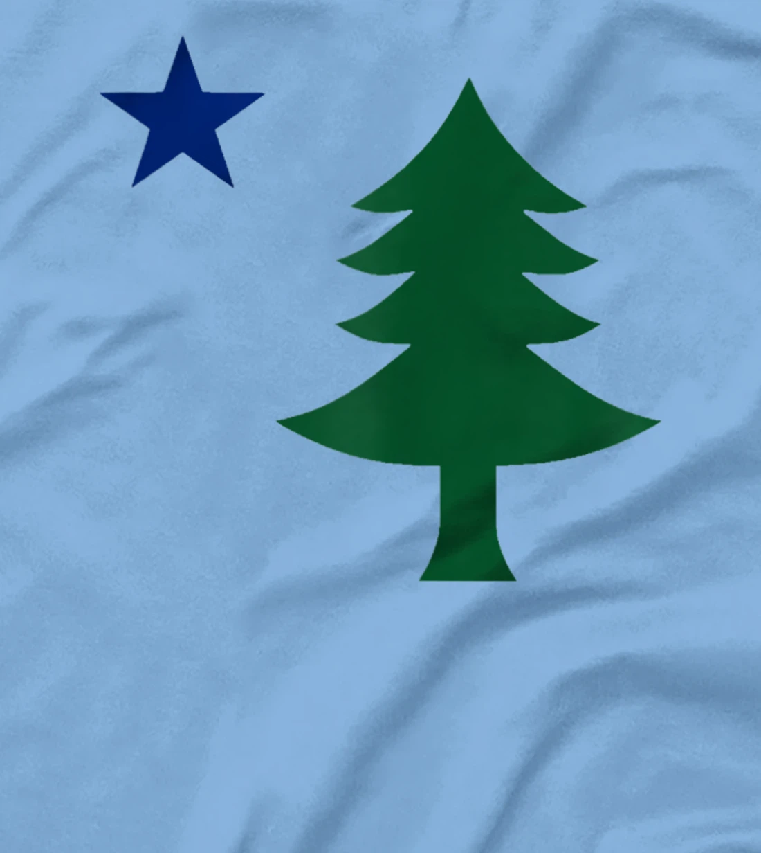 Womens 1901 Old First Flag of Maine Pine Tree and Star T-Shirt, Women T-Shirt