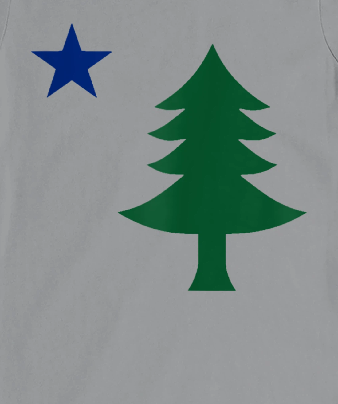 Womens 1901 Old First Flag of Maine Pine Tree and Star T-Shirt, Women T-Shirt