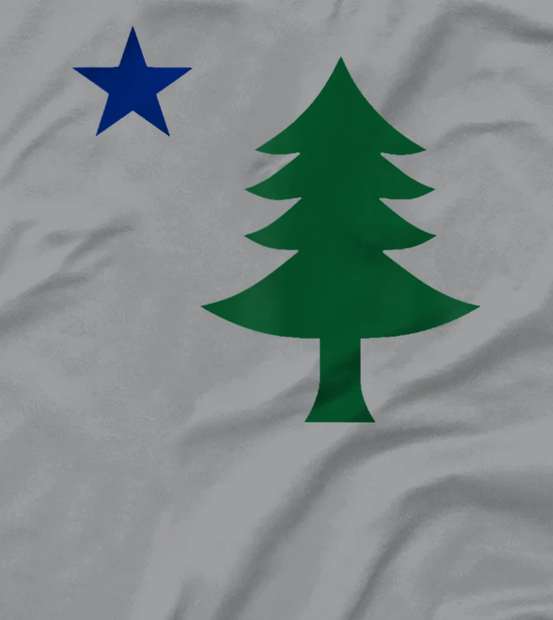 Womens 1901 Old First Flag of Maine Pine Tree and Star T-Shirt, Women T-Shirt