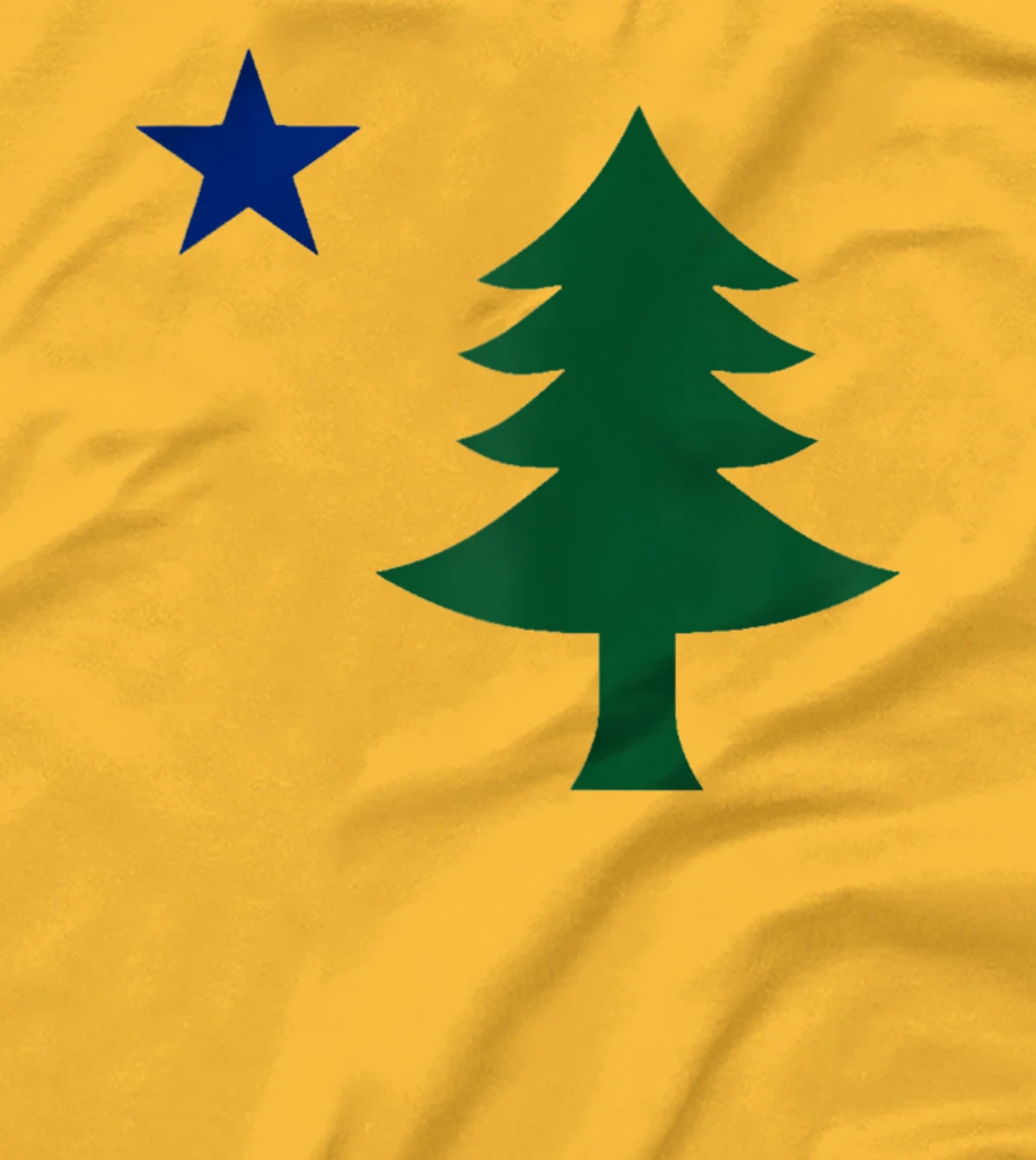 Womens 1901 Old First Flag of Maine Pine Tree and Star T-Shirt, Women T-Shirt