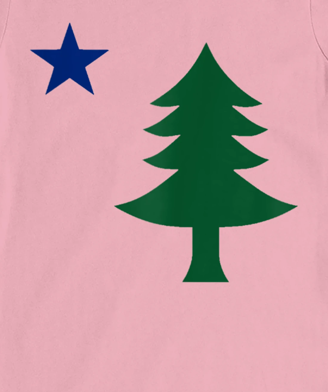 Womens 1901 Old First Flag of Maine Pine Tree and Star T-Shirt, Women T-Shirt
