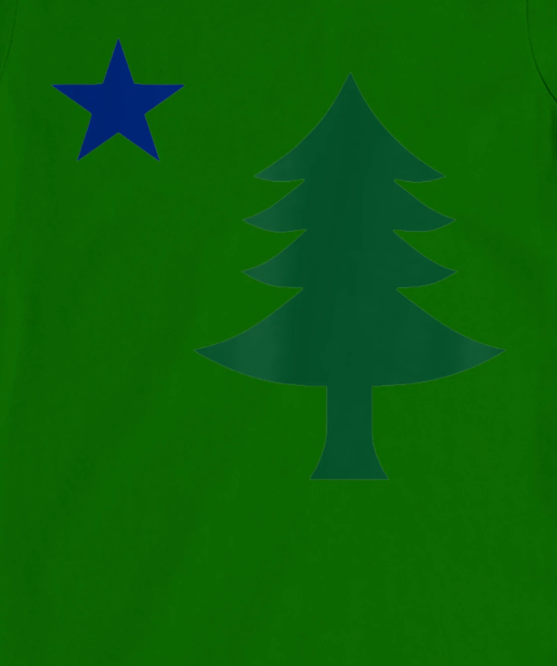 Womens 1901 Old First Flag of Maine Pine Tree and Star T-Shirt, Women T-Shirt