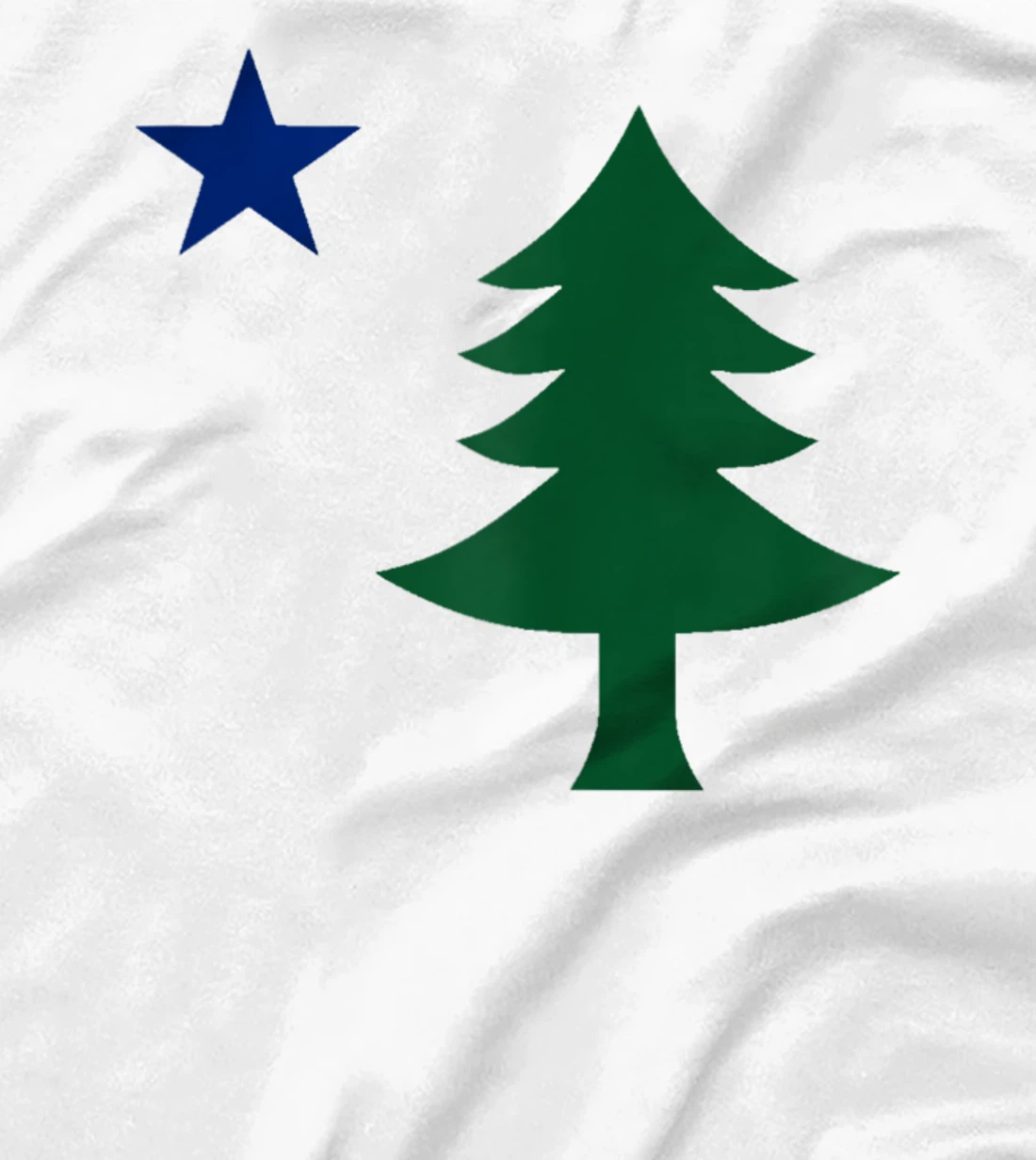 Womens 1901 Old First Flag of Maine Pine Tree and Star T-Shirt, Women T-Shirt