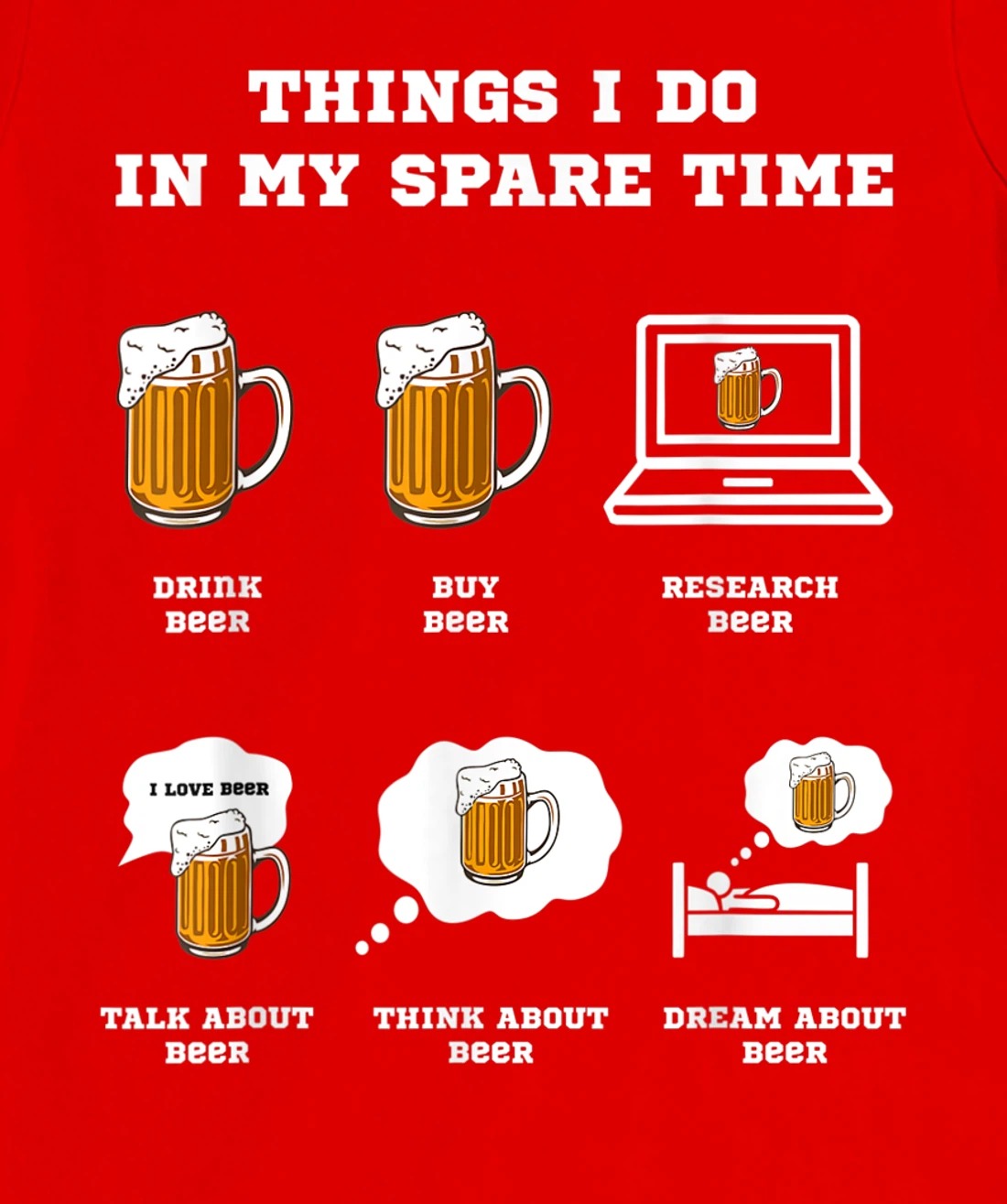 Things I Do In My Spare Time Beer Drinking Hobbies Costume T-Shirt, Women T-Shirt