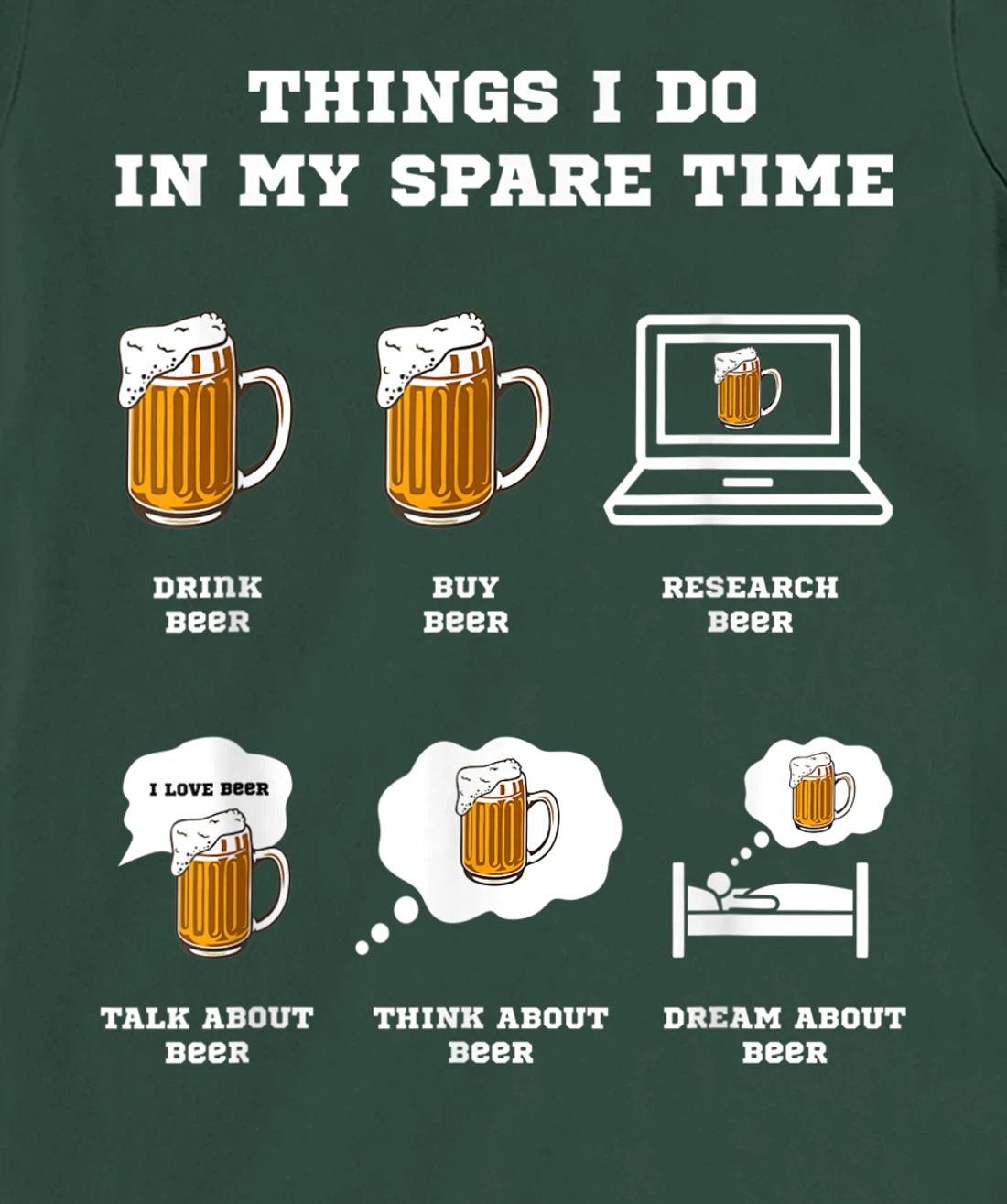 Things I Do In My Spare Time Beer Drinking Hobbies Costume T-Shirt, Women T-Shirt