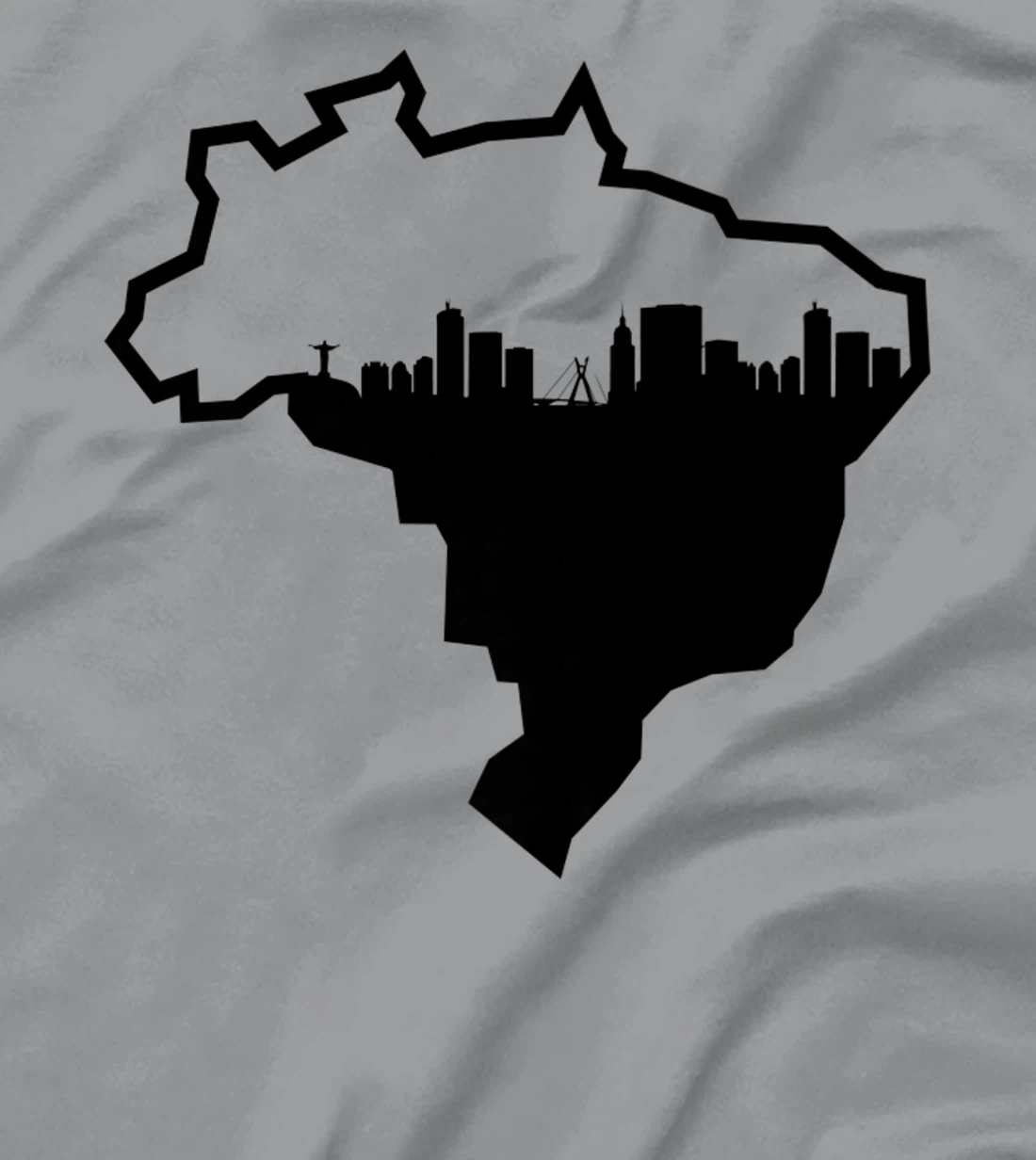 Cool Brasil Country Outline Rio de Janeiro City Skyline T-Shirt, Kid T-Shirt and Women T-Shirt