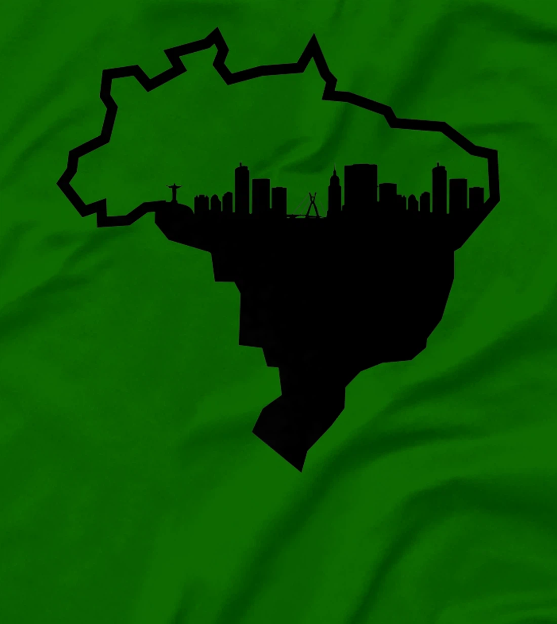 Cool Brasil Country Outline Rio de Janeiro City Skyline T-Shirt, Kid T-Shirt and Women T-Shirt
