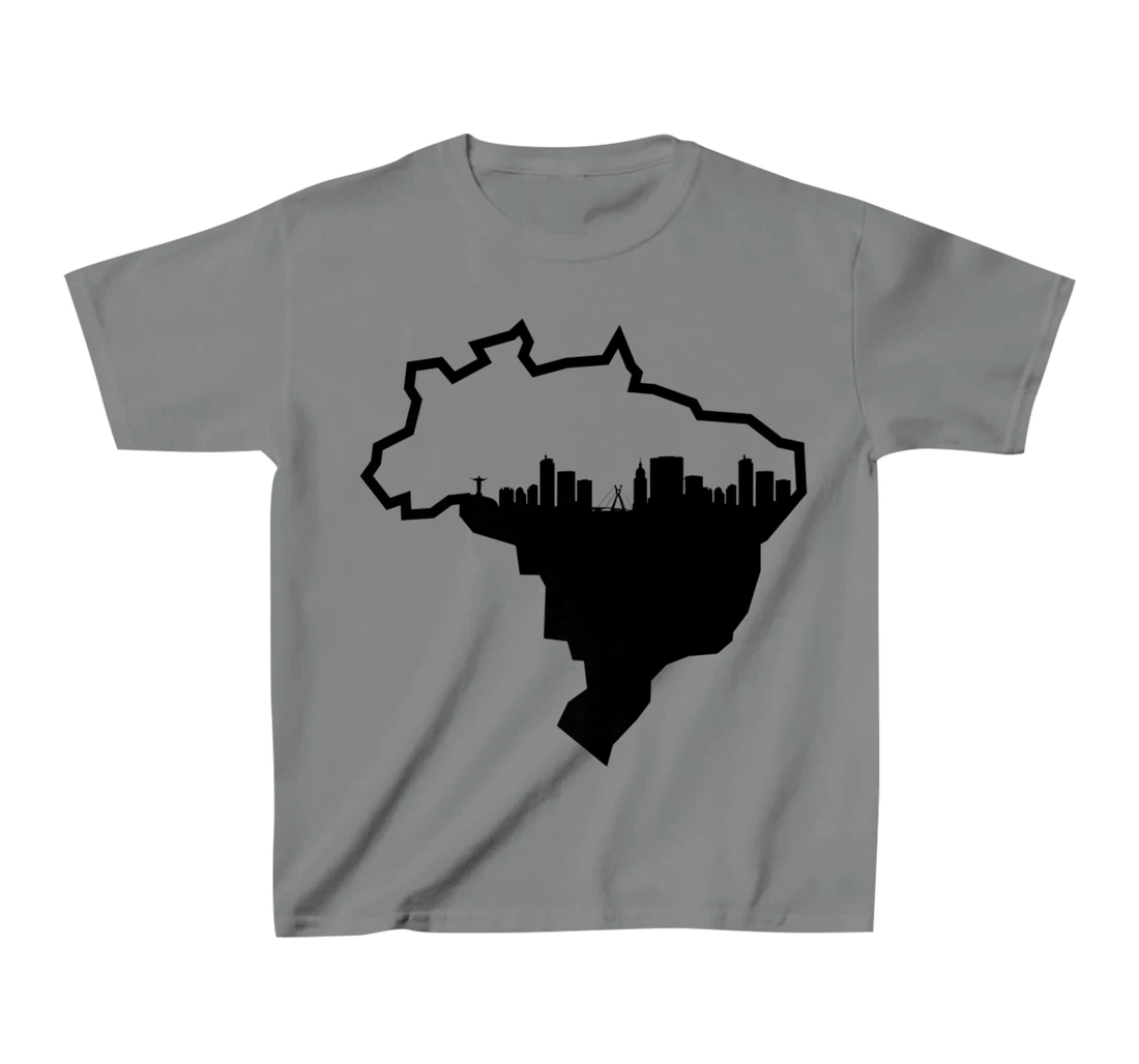Cool Brasil Country Outline Rio de Janeiro City Skyline T-Shirt, Kid T-Shirt and Women T-Shirt
