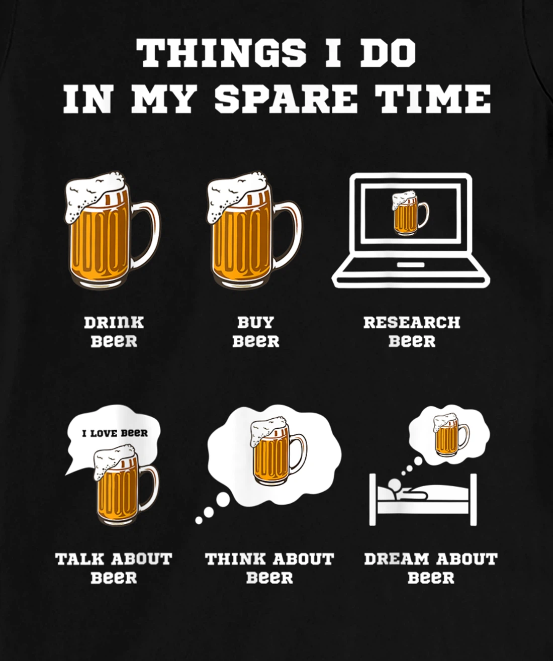 Things I Do In My Spare Time Beer Drinking Hobbies Costume T-Shirt, Women T-Shirt