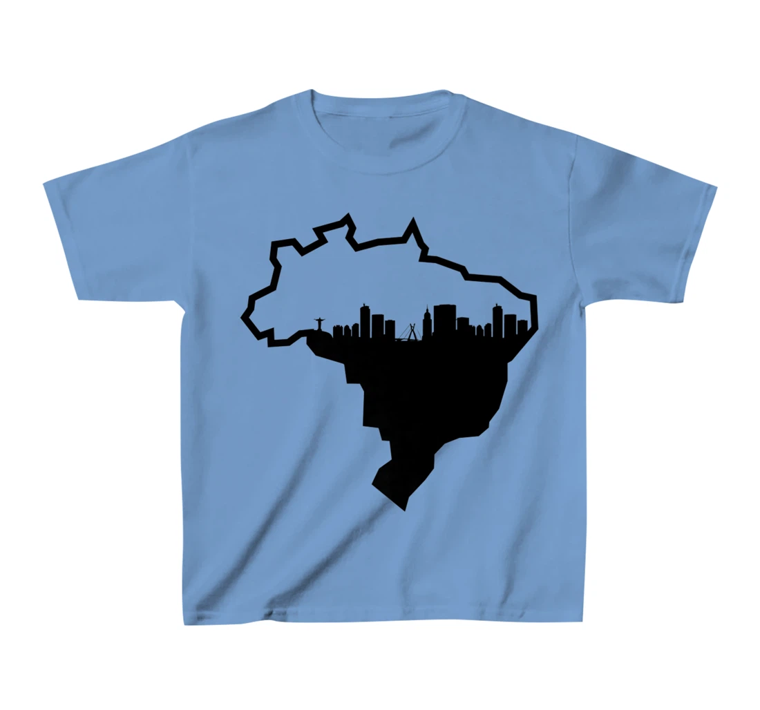 Cool Brasil Country Outline Rio de Janeiro City Skyline T-Shirt, Kid T-Shirt and Women T-Shirt