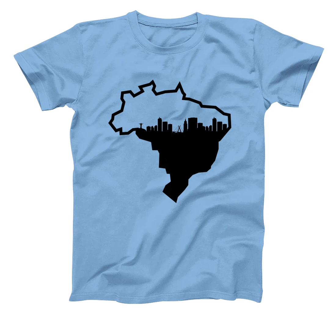 Cool Brasil Country Outline Rio de Janeiro City Skyline T-Shirt, Kid T-Shirt and Women T-Shirt