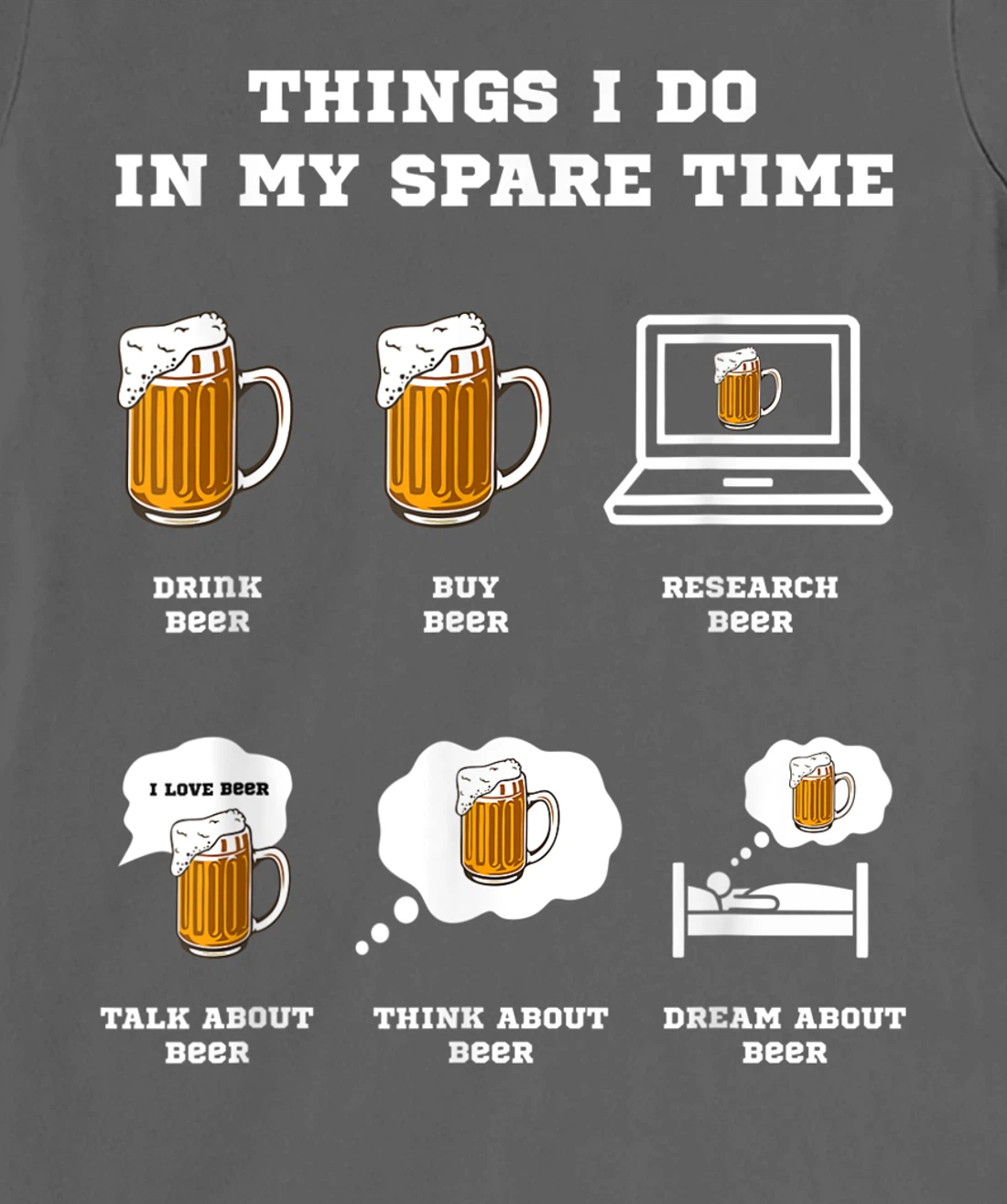 Things I Do In My Spare Time Beer Drinking Hobbies Costume T-Shirt, Women T-Shirt