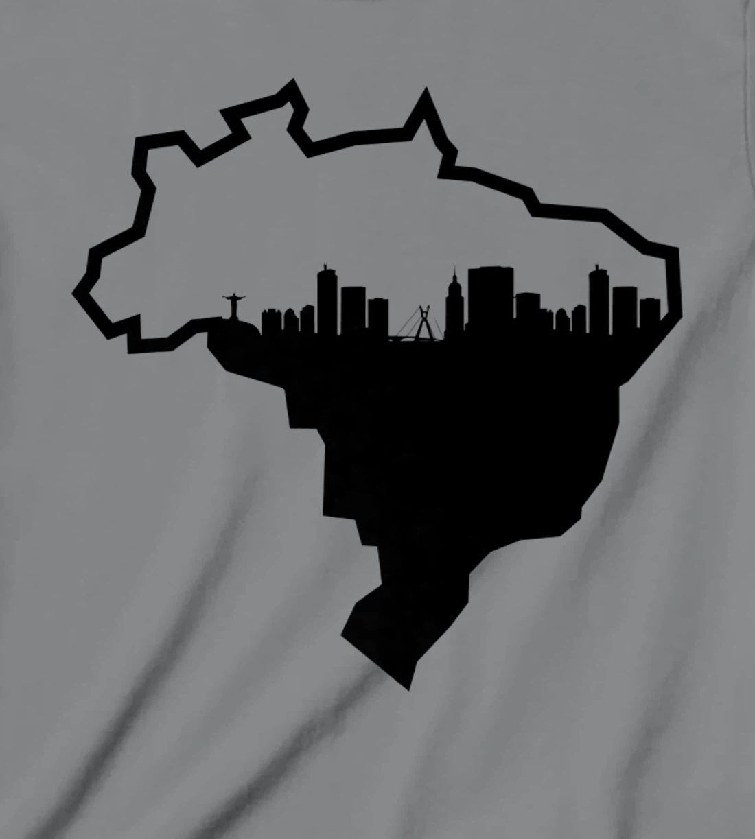 Cool Brasil Country Outline Rio de Janeiro City Skyline T-Shirt, Kid T-Shirt and Women T-Shirt