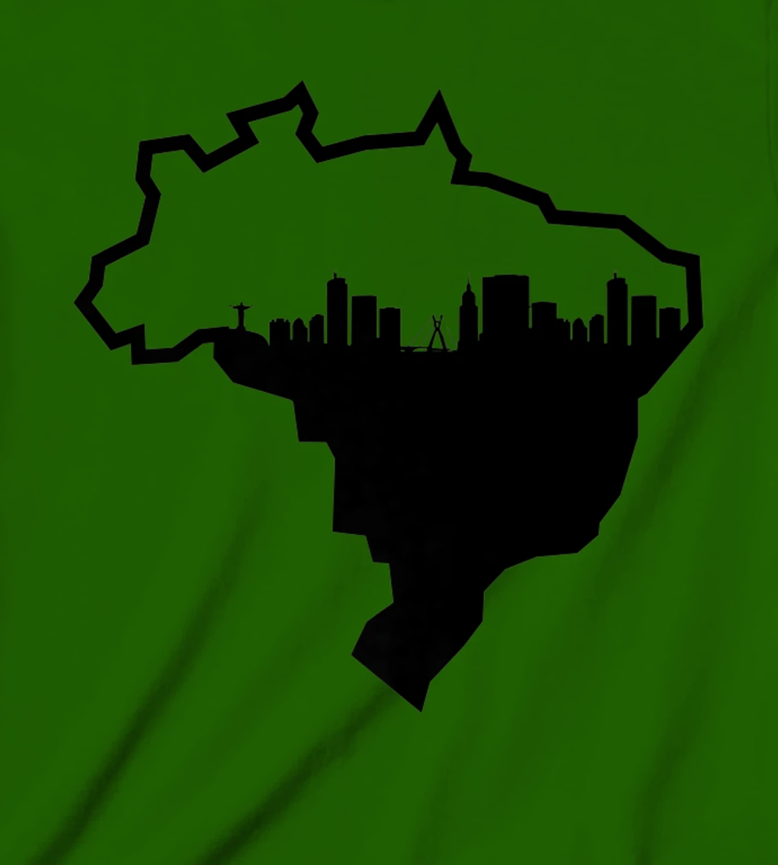 Cool Brasil Country Outline Rio de Janeiro City Skyline T-Shirt, Kid T-Shirt and Women T-Shirt