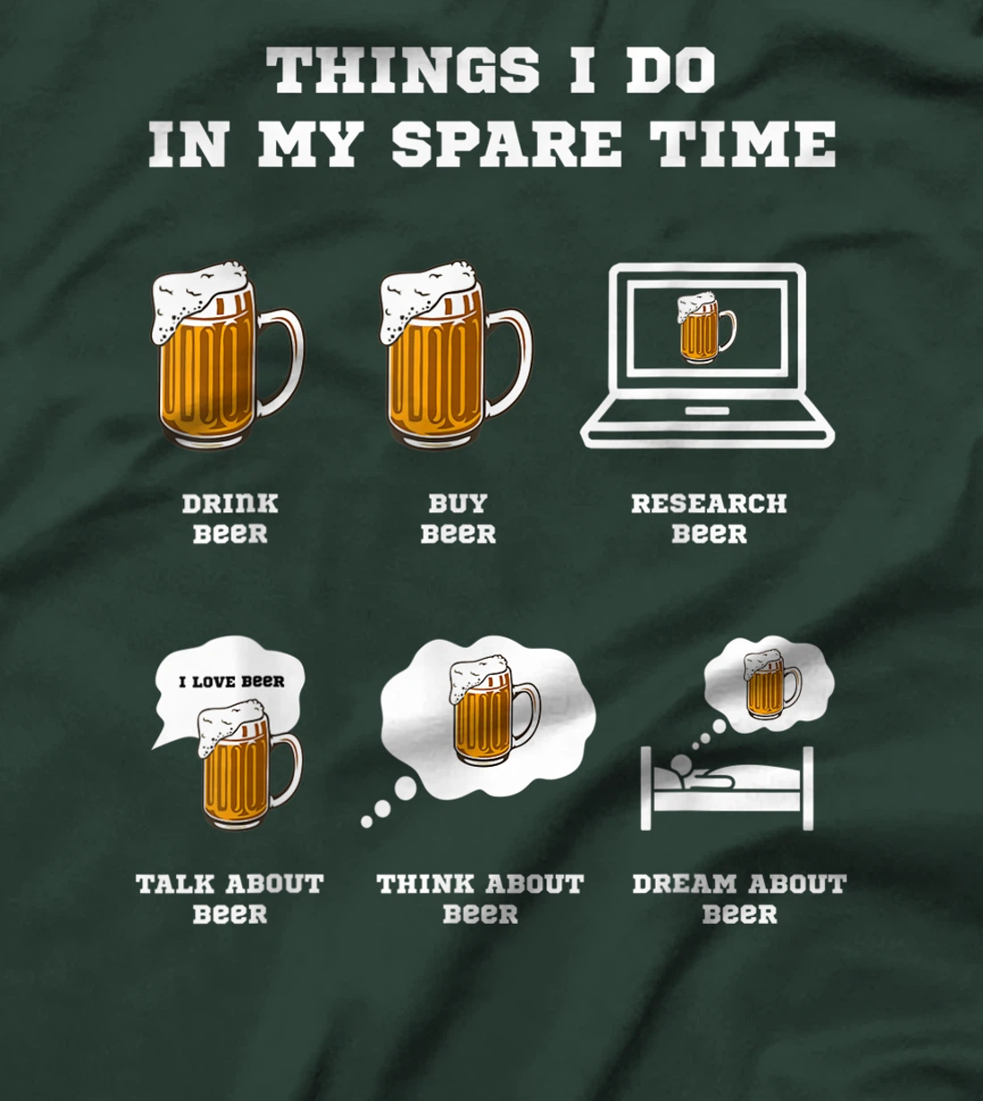 Things I Do In My Spare Time Beer Drinking Hobbies Costume T-Shirt, Women T-Shirt