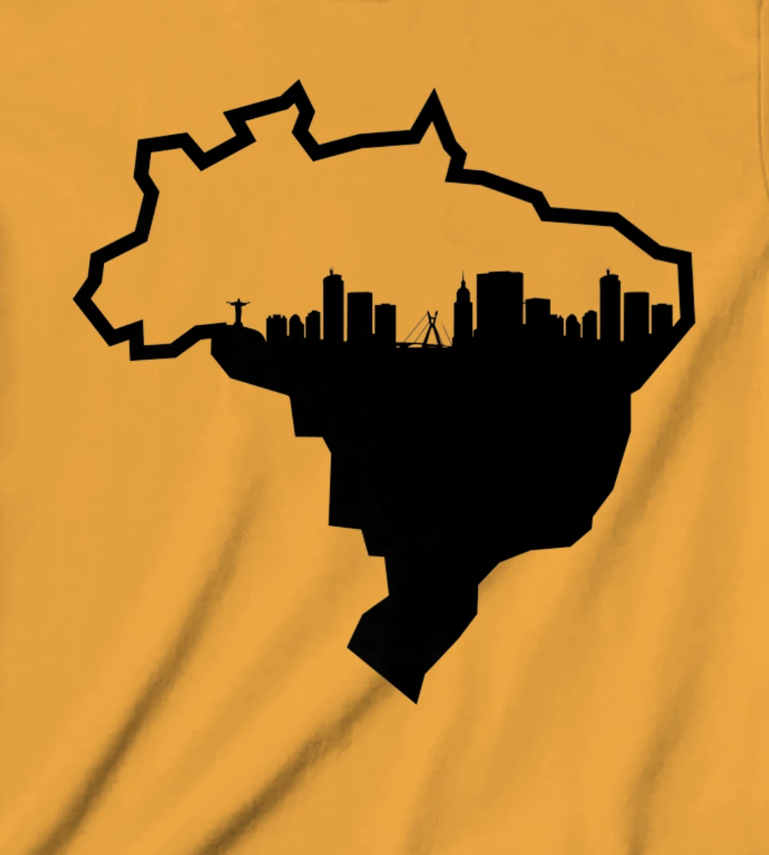 Cool Brasil Country Outline Rio de Janeiro City Skyline T-Shirt, Kid T-Shirt and Women T-Shirt