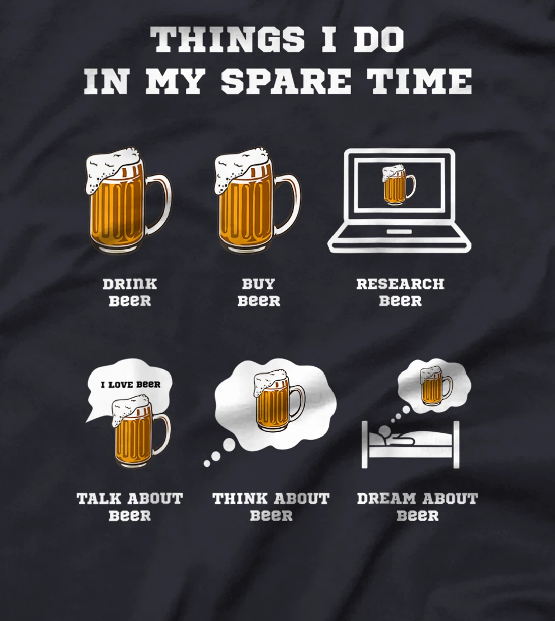 Things I Do In My Spare Time Beer Drinking Hobbies Costume T-Shirt, Women T-Shirt