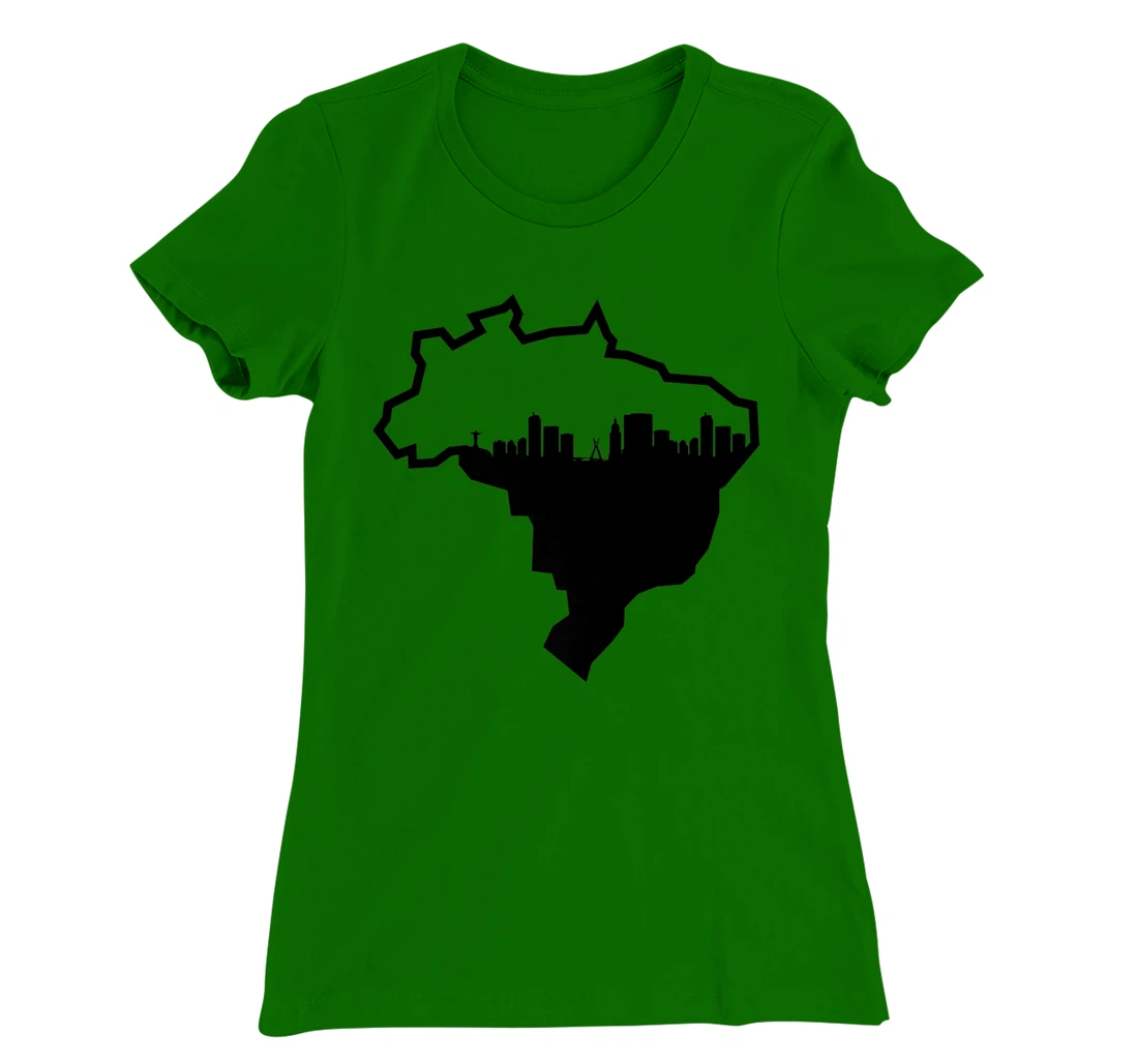 Cool Brasil Country Outline Rio de Janeiro City Skyline T-Shirt, Kid T-Shirt and Women T-Shirt