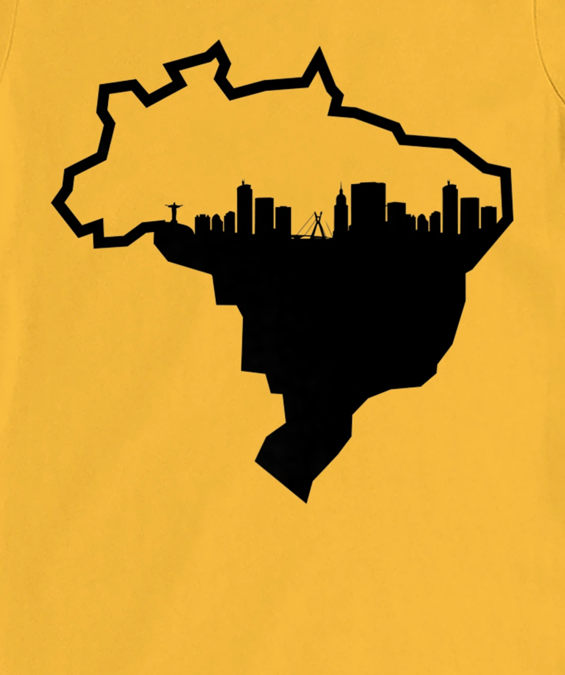 Cool Brasil Country Outline Rio de Janeiro City Skyline T-Shirt, Kid T-Shirt and Women T-Shirt