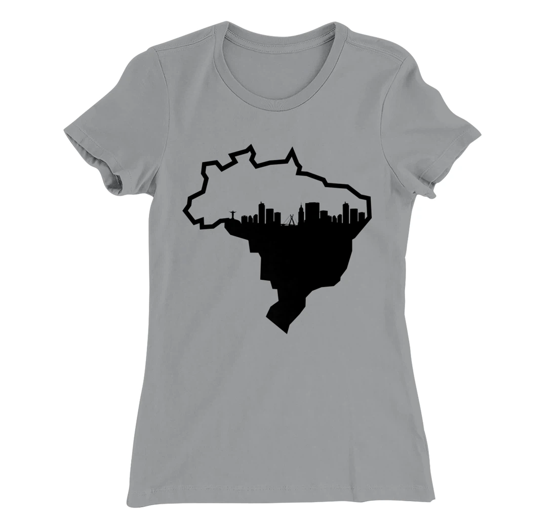 Cool Brasil Country Outline Rio de Janeiro City Skyline T-Shirt, Kid T-Shirt and Women T-Shirt
