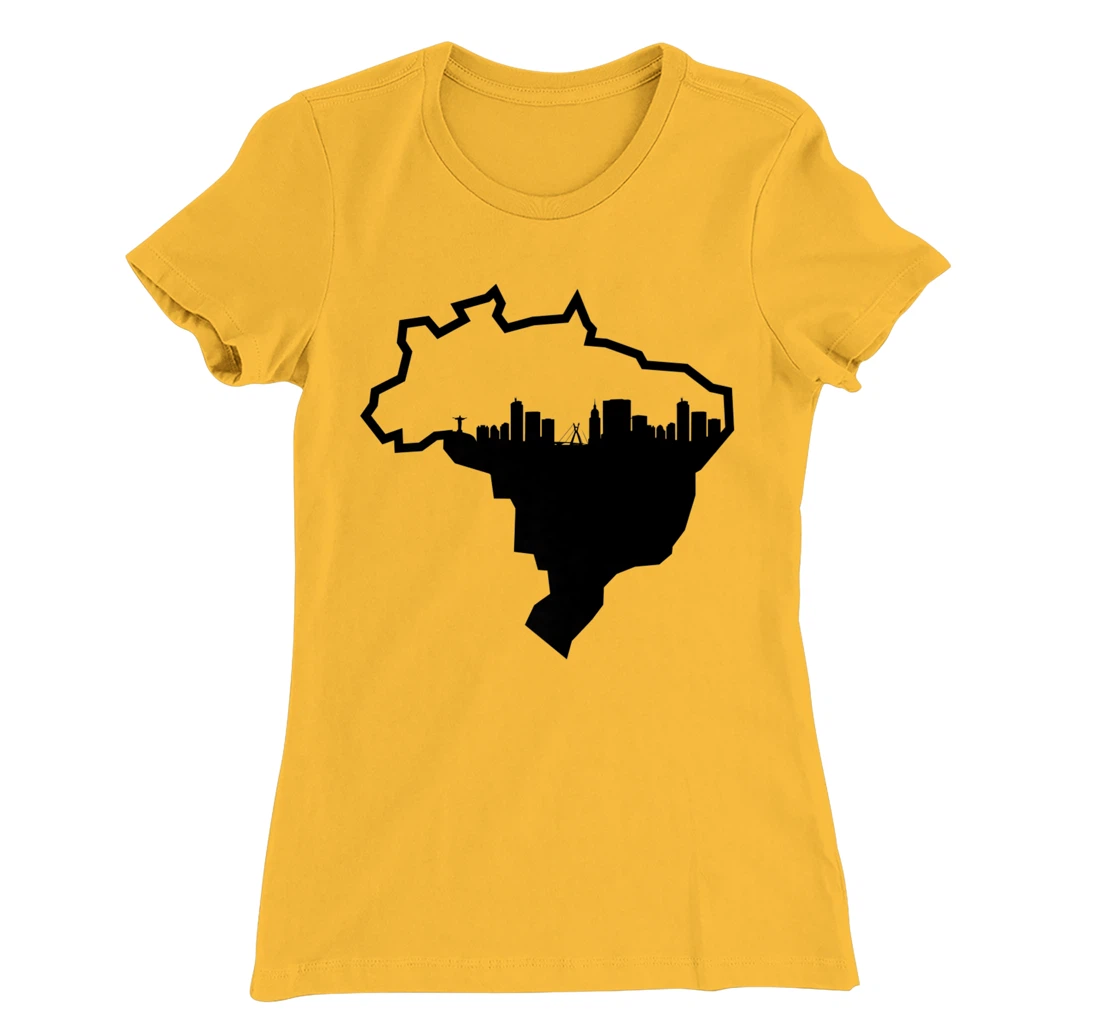 Cool Brasil Country Outline Rio de Janeiro City Skyline T-Shirt, Kid T-Shirt and Women T-Shirt