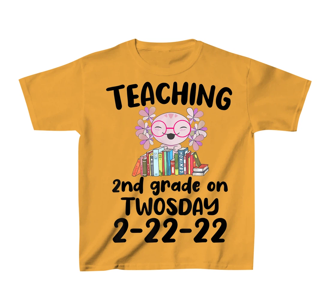 Womens Teaching 2ND Grade On Twosday February 22nd 2022 100 Days T-Shirt, Kid T-Shirt and Women T-Shirt