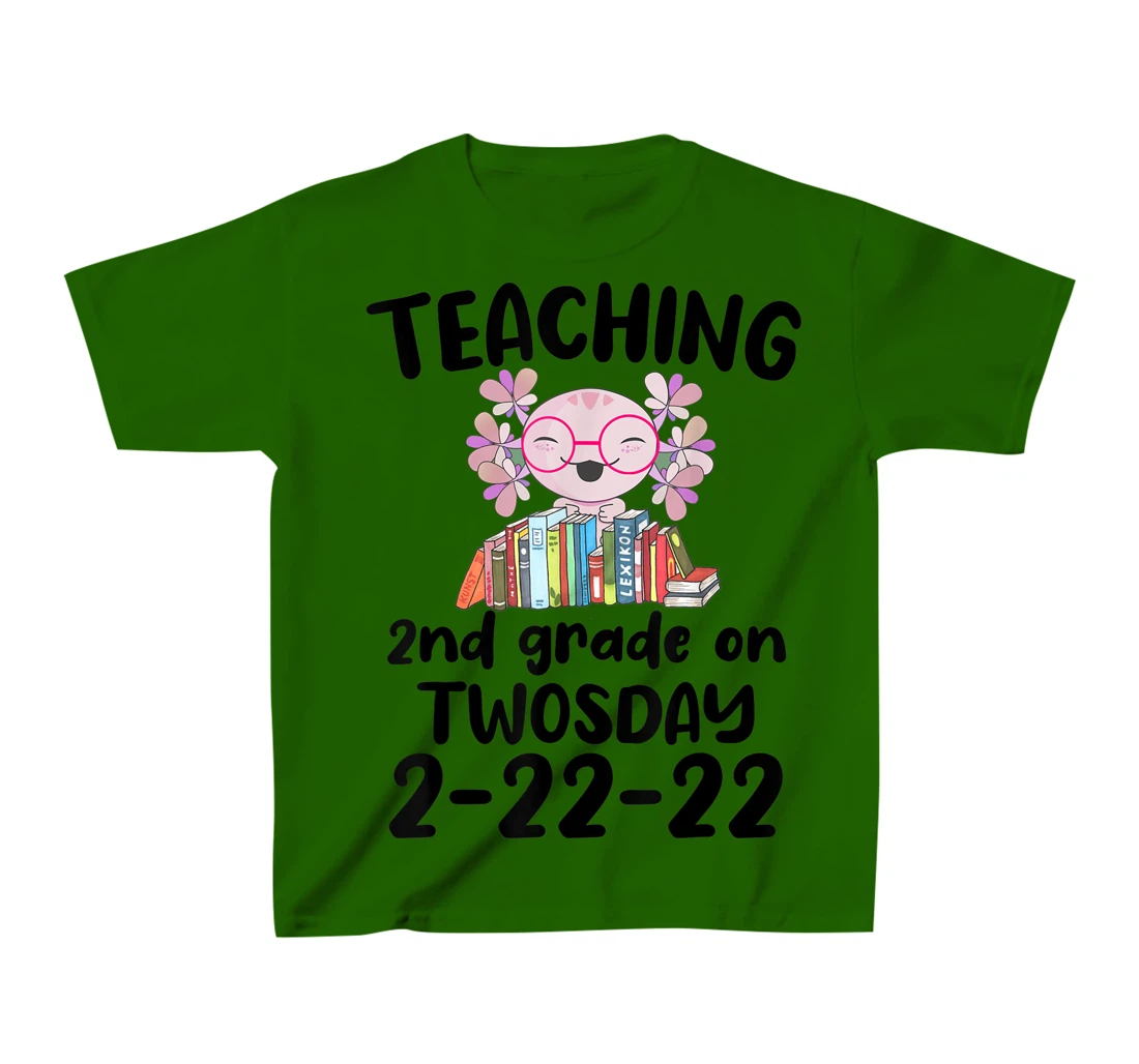 Womens Teaching 2ND Grade On Twosday February 22nd 2022 100 Days T-Shirt, Kid T-Shirt and Women T-Shirt