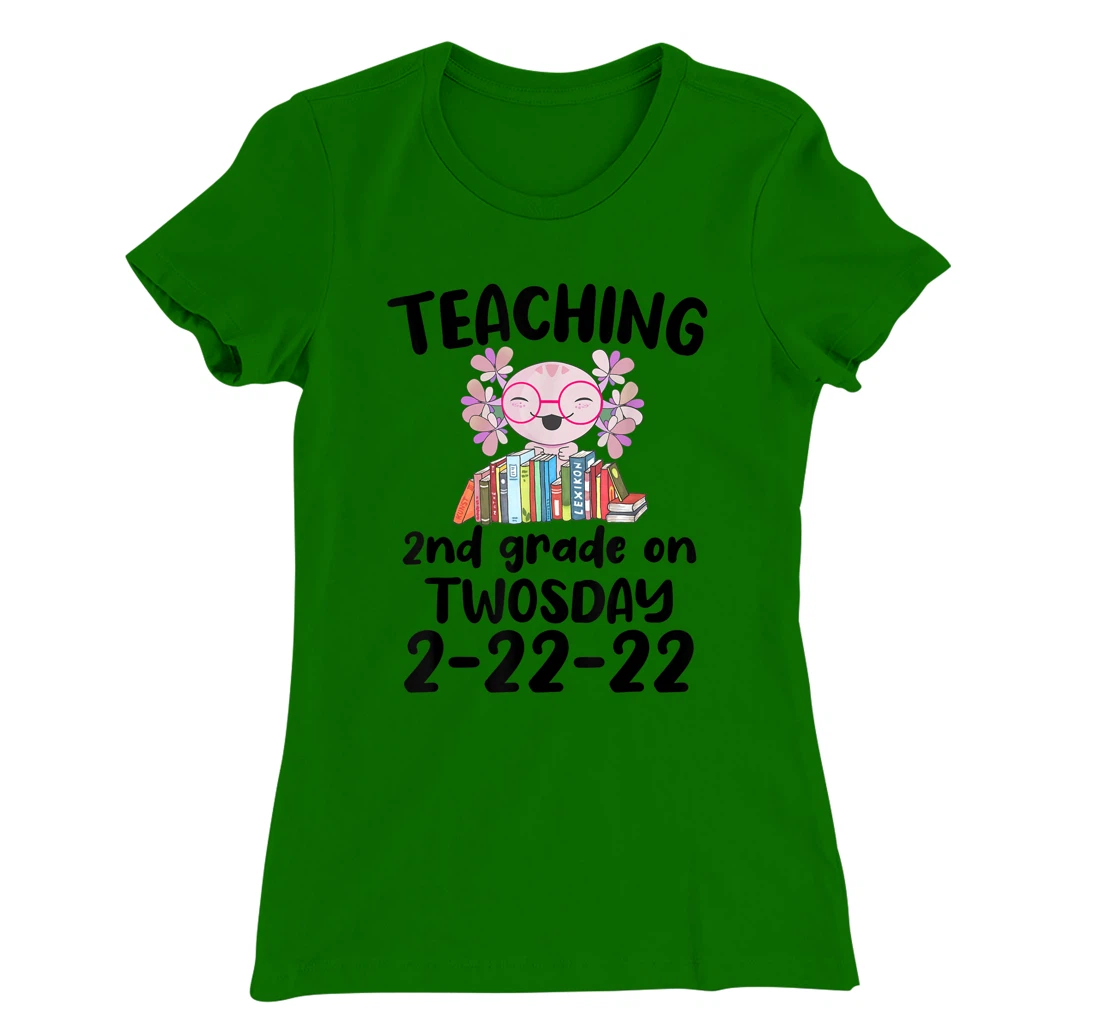 Womens Teaching 2ND Grade On Twosday February 22nd 2022 100 Days T-Shirt, Kid T-Shirt and Women T-Shirt