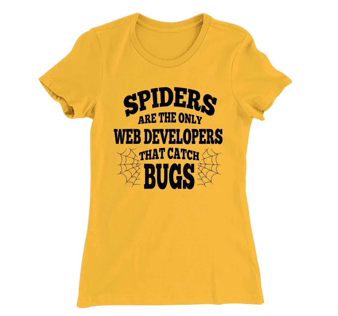Womens Web Developers That Watch Bug Funny Programmer Coder Coding T-Shirt, Women T-Shirt