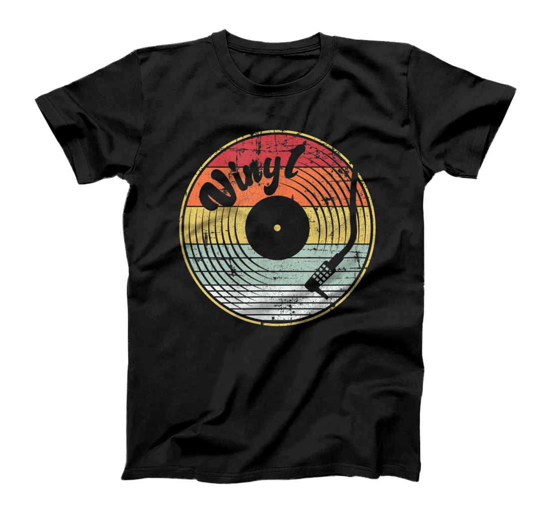 Audio Vinyl Record Retro Grunge Distressed Men Women Teens T-Shirt, Women T-Shirt