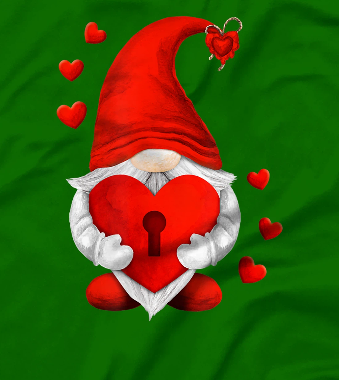 Valentines Day Gnome Decor For Women And Men Cute Love Heart T-Shirt, Women T-Shirt