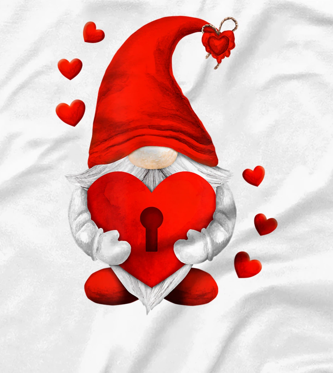 Valentines Day Gnome Decor For Women And Men Cute Love Heart T-Shirt, Women T-Shirt