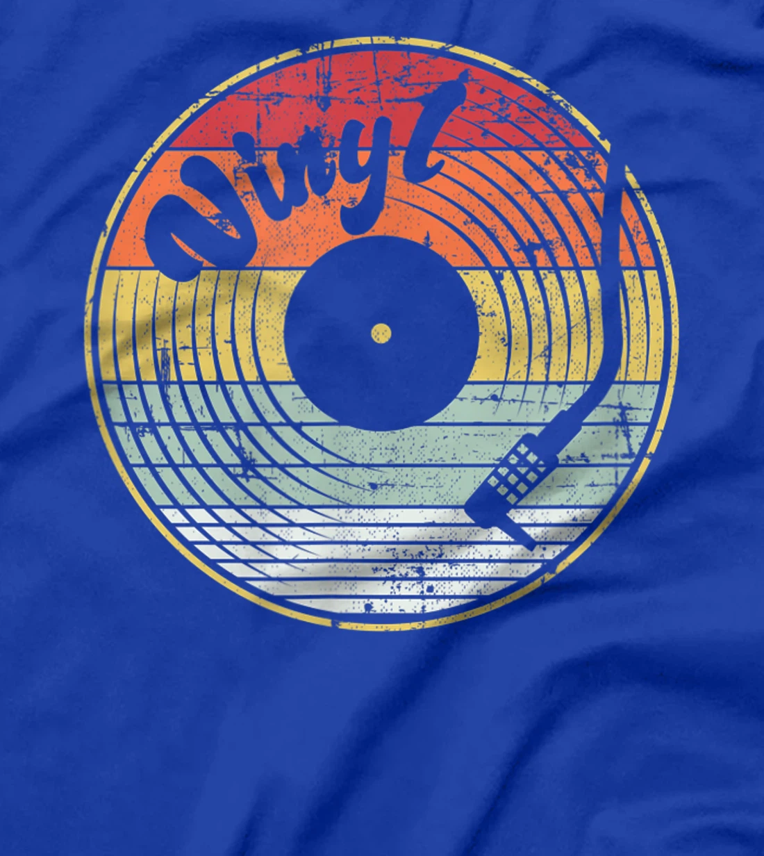 Audio Vinyl Record Retro Grunge Distressed Men Women Teens T-Shirt, Women T-Shirt