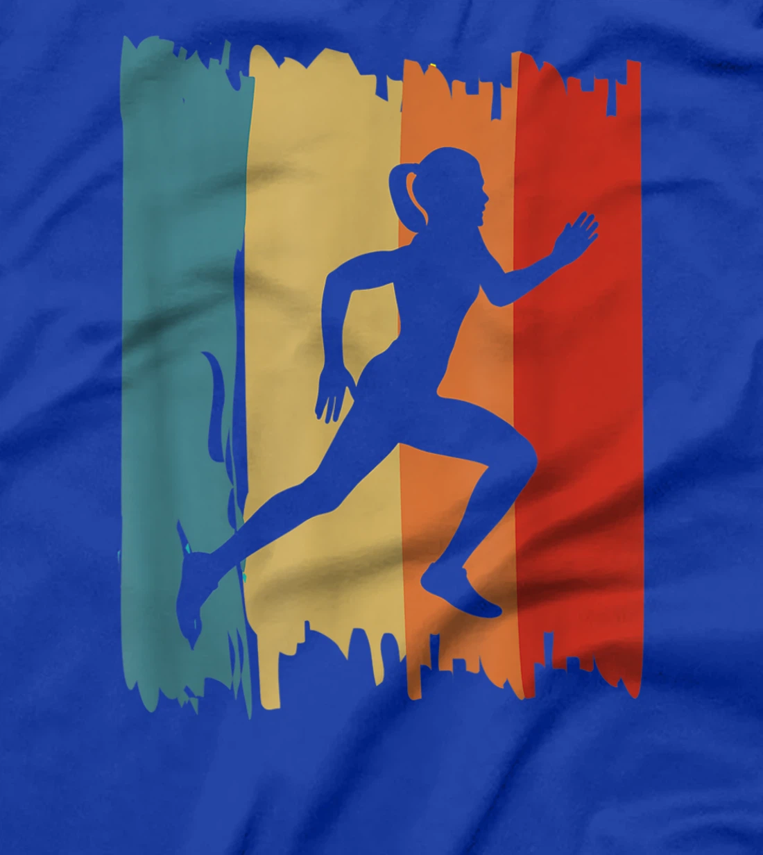 Runner's Silhouette Retro Vintage Running Lovers Costume T-Shirt, Women T-Shirt