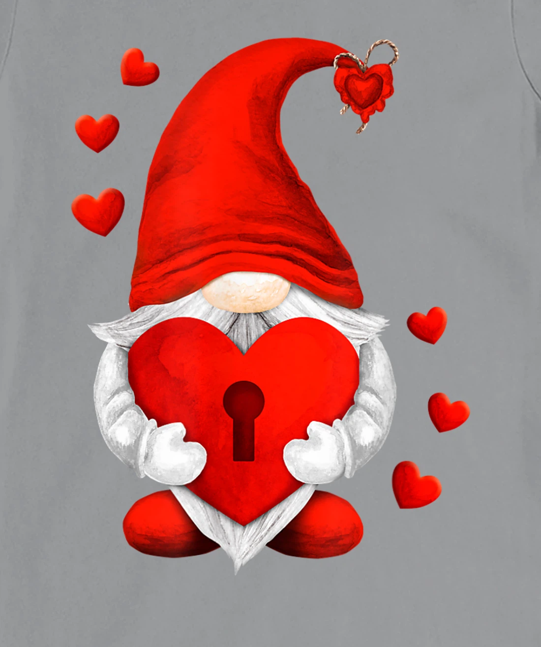 Valentines Day Gnome Decor For Women And Men Cute Love Heart T-Shirt, Women T-Shirt
